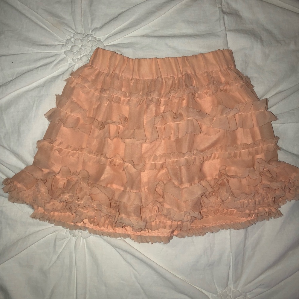 Girls Gap pale pink ruffle skirt